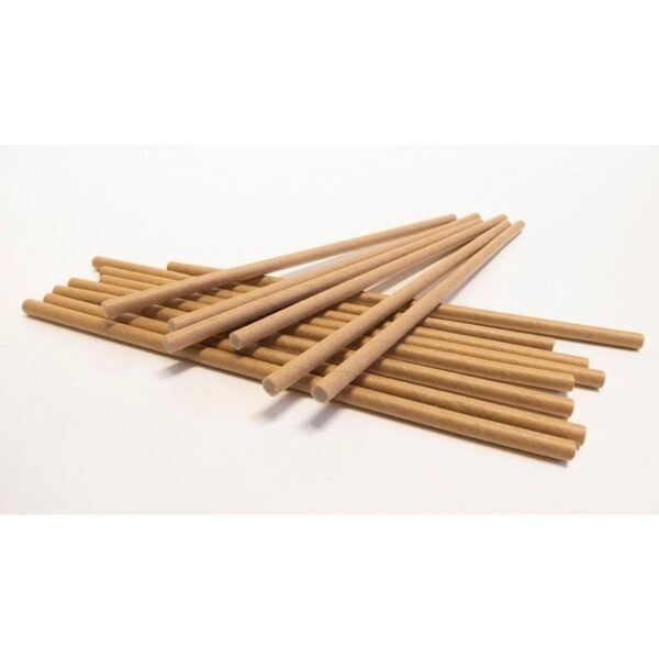 Set 100 Paie, , din Hartie, 20 cm, Model Uni, Kraft - imagine 3