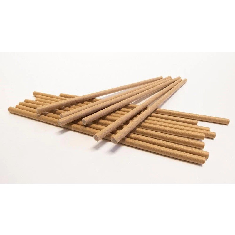 Set 100 Paie, , din Hartie, 20 cm, Model Uni, Kraft - imagine 3