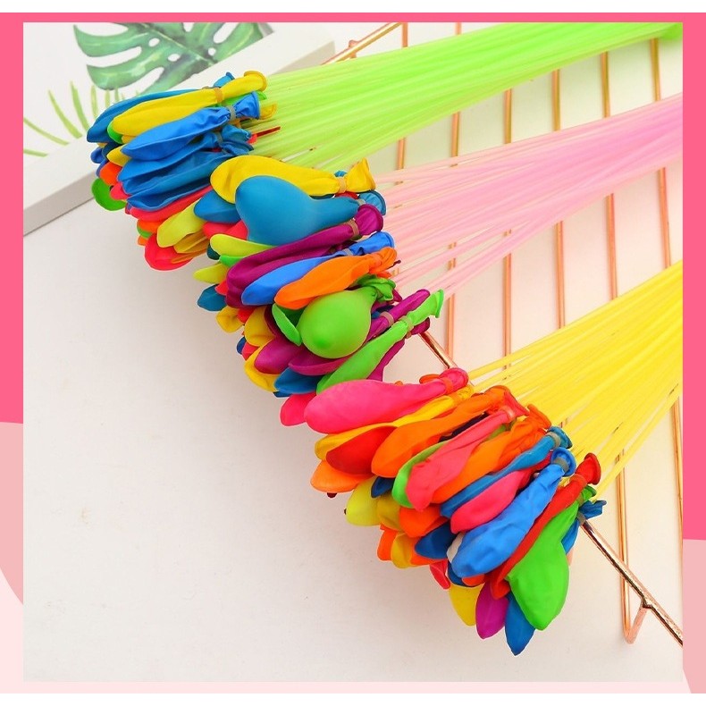 Set 111 Baloane din Latex, , Aqua Party, Sistem de Umplere Rapida, 10 cm Diametru, Multicolor - imagine 4