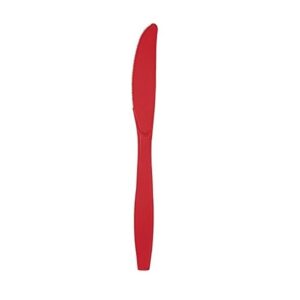 Set 16 Cutite de Unica Folosinta, , din Plastic, 15 cm, Rosu