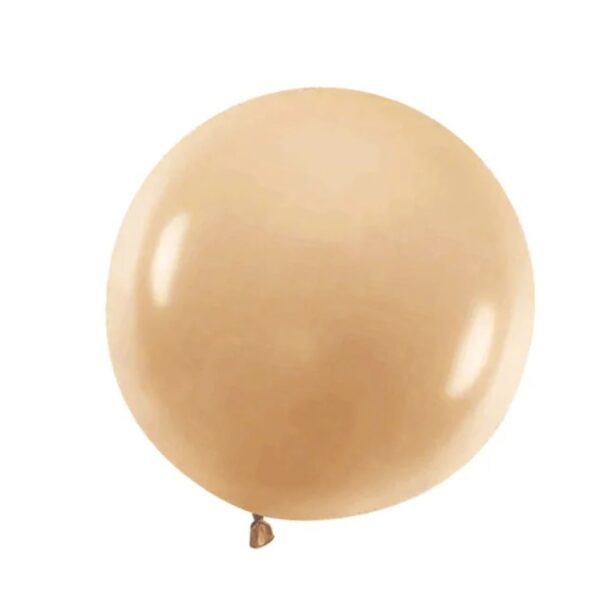 Set 2 Baloane din Latex, , Model Party Jumbo, 90 cm, Auriu Argintiu, 35 g - imagine 3