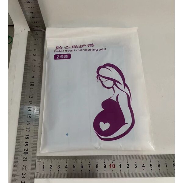 Set 2 Centuri de Monitorizare a Ritmului Cardiac Fetal, , Material Moale si Elastic, 6 x 130 cm, Albastru - imagine 2