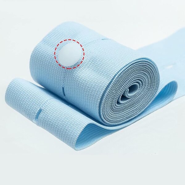 Set 2 Centuri de Monitorizare a Ritmului Cardiac Fetal, , Material Moale si Elastic, 6 x 130 cm, Albastru - imagine 4