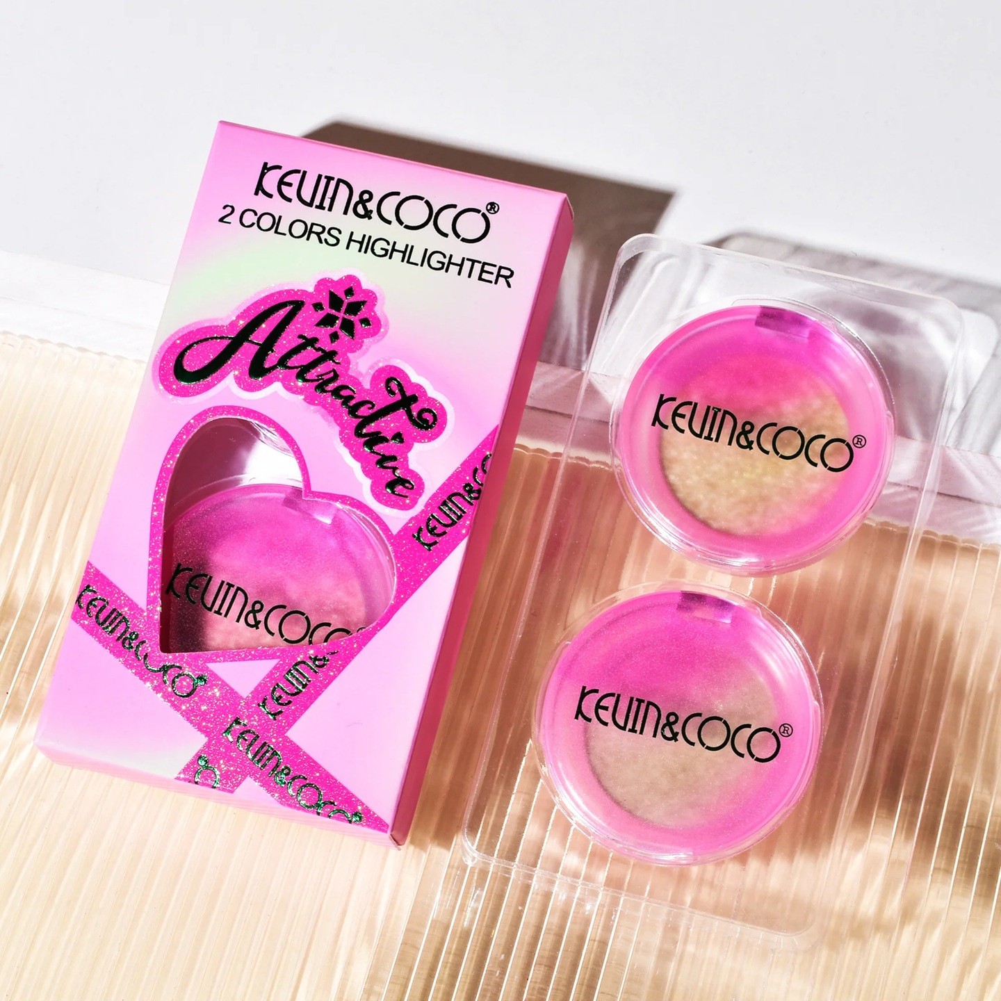 Set 2 Iluminatoare, Kevin&Coco, Attractive, Santa`s Blush Magical  Glow, Varianta A, Roz - imagine 4