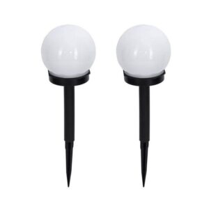 Set 2 lampa solara LED, Sferica, Tip Glob , Diametru 10 cm, Multicolor