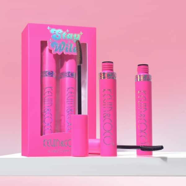 Set 2 Mascara, KEVIN & COCO, Stay Wild, 2 culori, 15.1 x 8.5 x 2.2 cm, Negru/Maro - imagine 2