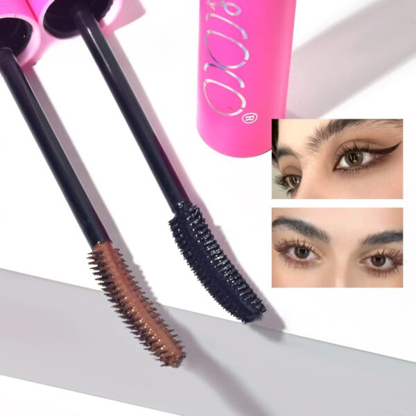 Set 2 Mascara, KEVIN & COCO, Stay Wild, 2 culori, 15.1 x 8.5 x 2.2 cm, Negru/Maro - imagine 3