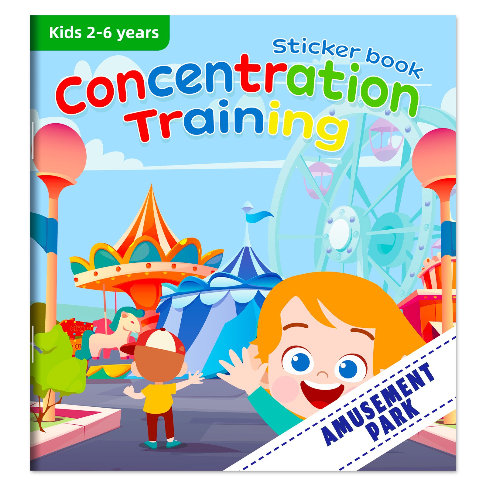 volume de carte de autocolante pentru produse noi transfrontaliere Amazon, care se concentrează pe autocolante de dezvoltare potențială, comoara de iluminare a copiilor Cartea educatie prescolar + DB01-99-0002 (set 10 volume) - imagine 3