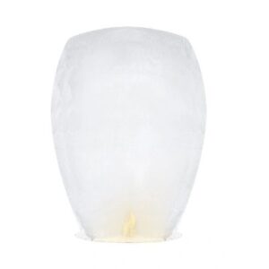 Set 3 Lampioane Zburatoare, , Hartie Biodegradabila, 82 x 45 x 31 cm, Alb