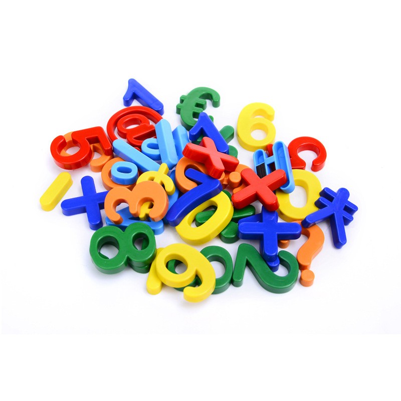 Set 37 Cifre si Simboluri, , Magnetice, pentru Frigider, din Plastic, +3 Ani, 13 x 18 x 14 cm, Multicolor - imagine 3
