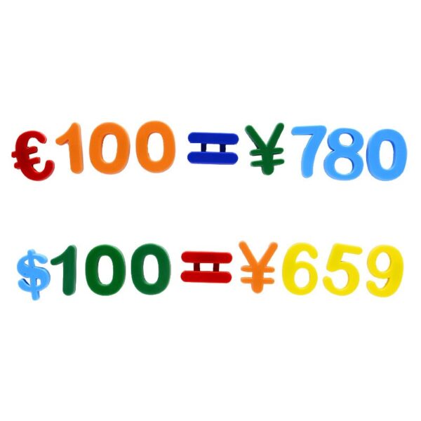 Set 37 Cifre si Simboluri, , Magnetice, pentru Frigider, din Plastic, +3 Ani, 13 x 18 x 14 cm, Multicolor - imagine 4