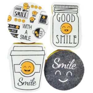 Set 4 bureti de vase  cu tematica Funny Model 2