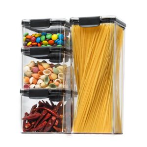 Set 4 Recipiente din Plastic, , pentru Alimente/Obiecte, Inchidere Ermetica, 1 x 460 ml, 2 x 700 ml, 1 x 1300 ml, Transparent