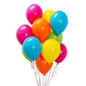 Set 50 Baloane din Latex Metalizate, , Model Party, 30 cm, Multicolore, 2.4 g