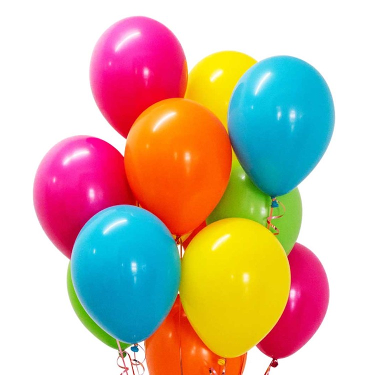 Set 50 Baloane din Latex Metalizate, , Model Party, 30 cm, Multicolore, 2.4 g - imagine 3
