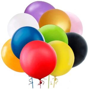 Set 6 Baloane din Latex, , Model Party Jumbo, 45 cm, Multicolore