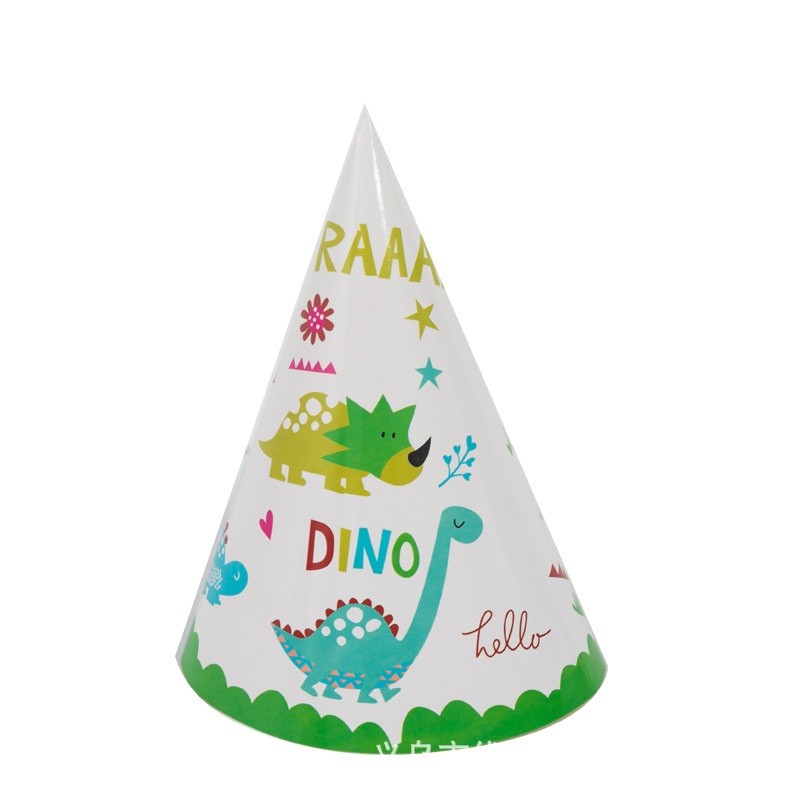 Set 6 Coifuri, , Colectia Dino Park, 20 x 14 cm, din Carton, Multicolor
