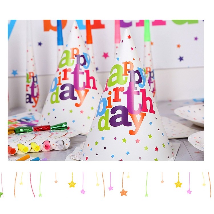 Set 6 Coifuri pentru Petrecere, , Colectia Happy Birthday, Multicolor - imagine 3