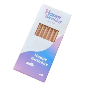 Set 6 Lumanari Lungi, , din Parafina, 10 x 0.5 cm, Happy Birthday, Oranj Pal