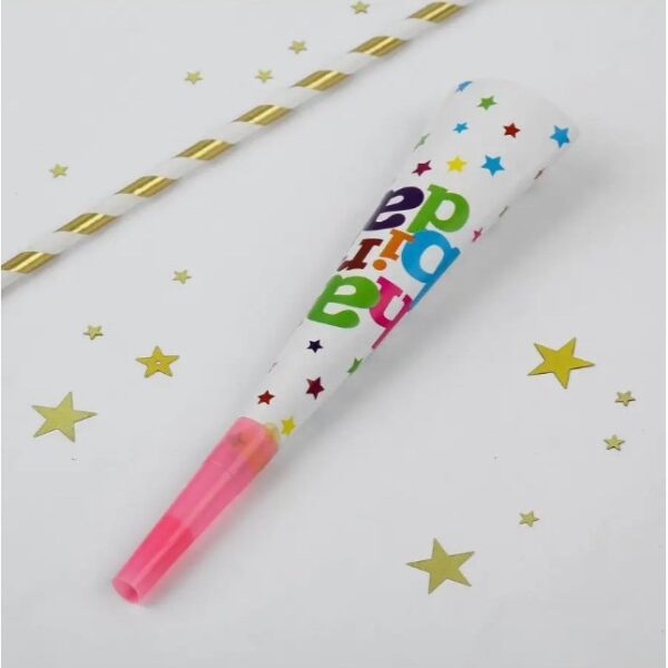 Set 6 Suflatori, , Colectia Happy Birthday, 20 cm, din Carton, Multicolor - imagine 2