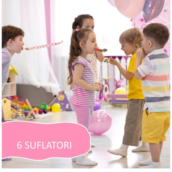 Set 6 Suflatori, , Colectia LA MULTI ANI, 19 x 11 cm, din Carton/Plastic/Hartie, Multicolor - imagine 3