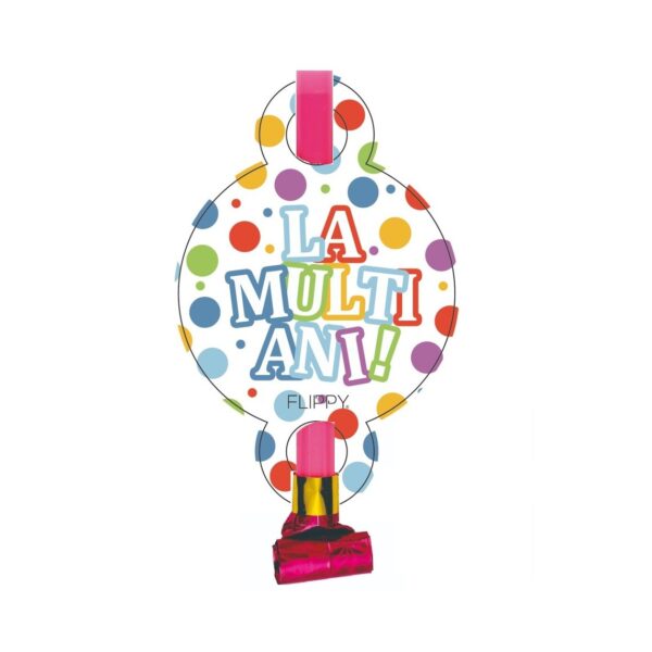 Set 6 Suflatori, , Colectia LA MULTI ANI, 19 x 11 cm, din Carton/Plastic/Hartie, Multicolor