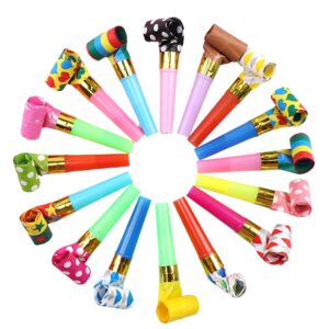 Set 6 Suflatori, , pentru Petrecere, Tematica Aniversare, 8 cm, Multicolore cu Imprimeu