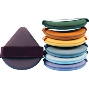 Set 7 Bureti de Machiaj  , Reutilizabili, Utilizare Umeda sau Uscata, Powder Puff, 5.5 x 5.5 x 0.9 cm, Multicolor
