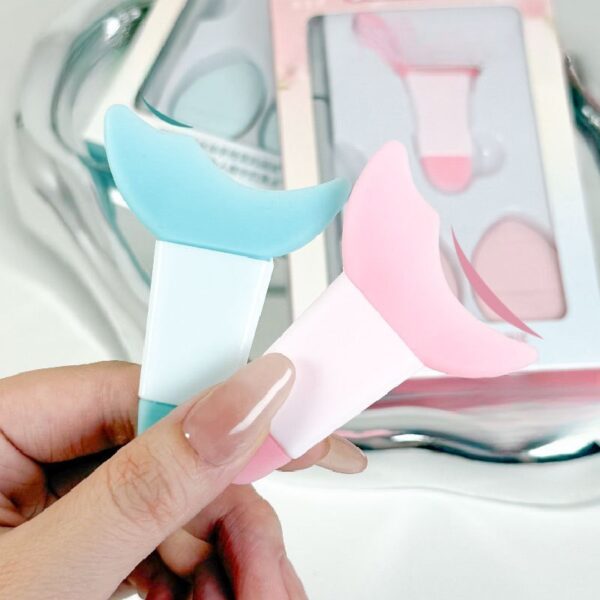 Kit de Aplicare Tus, , pentru Incepatori, Accesoriu Machiaj, 4 Produse, Tus Impermeabil, Negru, Cutie Roz - imagine 4