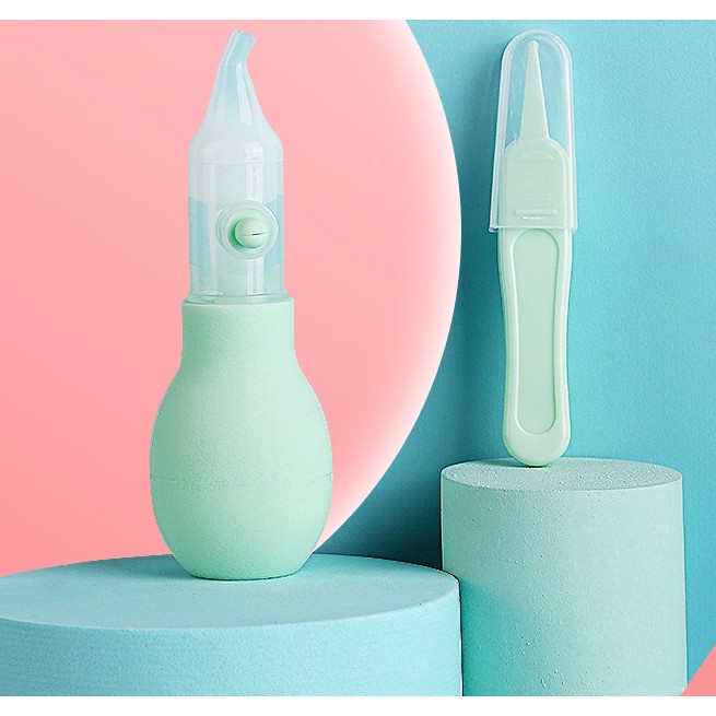 Set Aspirator Nazal pentru Copii, , Manual, Anti-Reflux, cu Pompita, Usor de Curatat, Varf din Silicon, 11.2x4cm, Verde - imagine 4