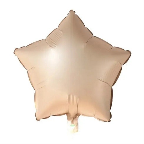 Set 25 de Baloane din Folie Metalizata si Latex, , Figurine 2 Stele, 4 Baloane Confetti, 13 Litere, 6 Latex, Model Happy Birthday, Tema Aniversare, 40 cm, Ambalaj Individual, Pai Inclus, Umflare cu Aer sau Heliu, Bej - imagine 4