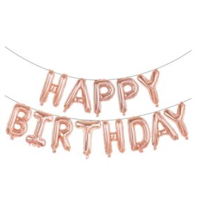 Set baloane folie , Happy Birthday, 40 cm, rose gold
