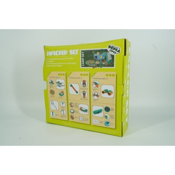 Set camping micutul explorator pentru exterior, 3 accesorii vestimentare, 9 ustensile de joaca, 8 carti educative cu insecte, +3 ani, multicolor - imagine 2
