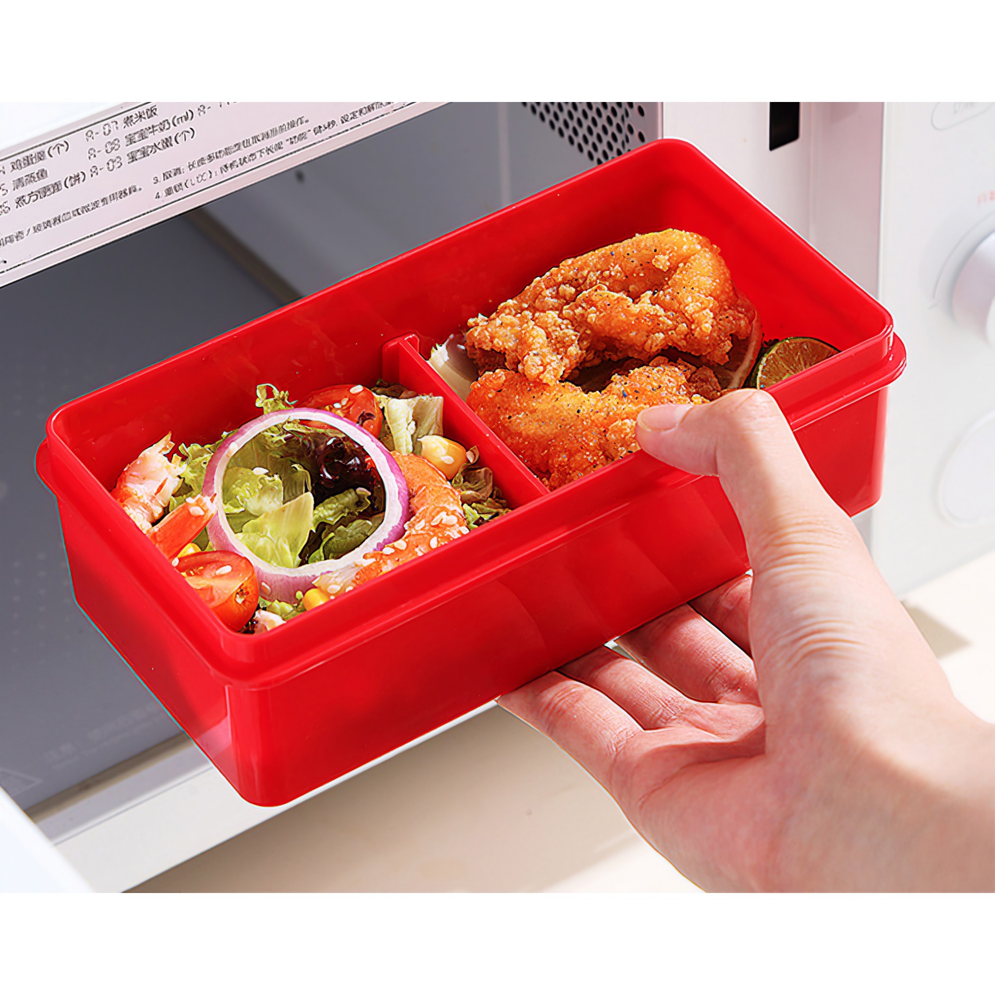 Set caserole pentru pranz interactive, , cuburi de construit, plastic, multicolor - imagine 2