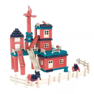 Set constuctii, , Casa si curte, 251 piese, Multicolor