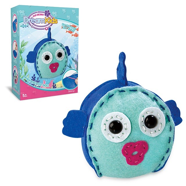 Set creatie perna pentru copii Model 2, Dream Kids, Peste - imagine 3