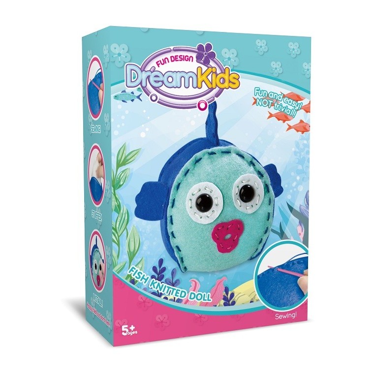 Set creatie perna pentru copii Model 2, Dream Kids, Peste - imagine 4