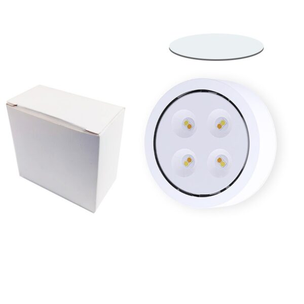 Set de 6 Lampi Led , Fara Fir, Cu Baterii, 3 Culori de Lumina, cu 2 Telecomenzi, din Plastic, Alb - imagine 2