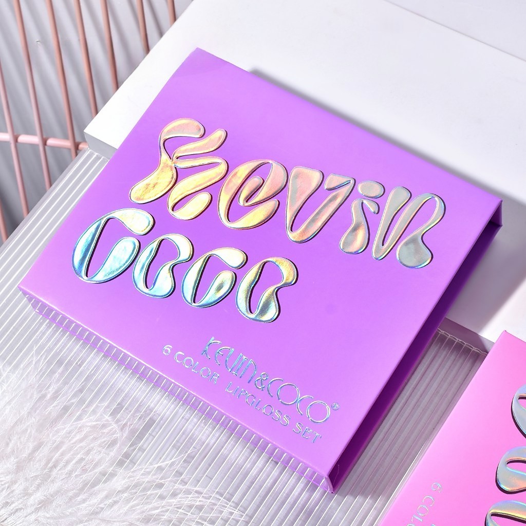 Set de Buze, KEVIN COCO, Violet Girl, 6 Lip Gloss-uri, 17 x 14.8 x 2.9 cm, Roz/Rosu/Mov - imagine 4