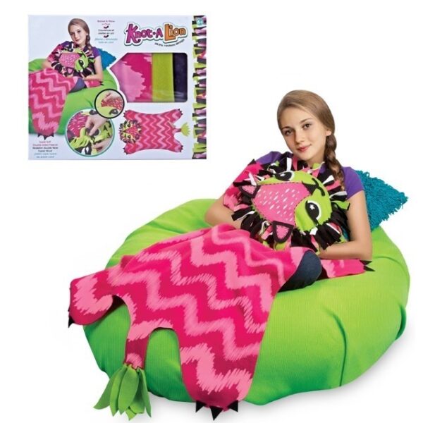 Set de creatie DIY, , patura de tricotat multicolor - imagine 3