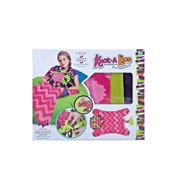 Set de creatie DIY, , patura de tricotat multicolor
