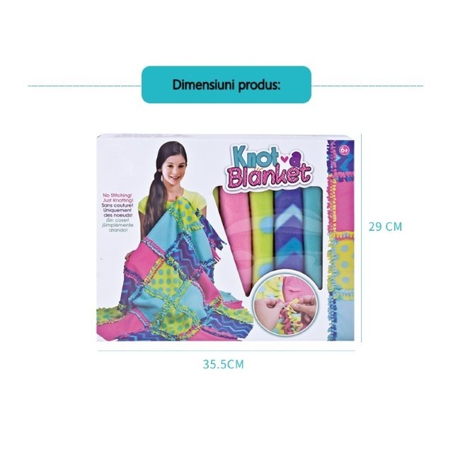 Set de creatie DIY , patura pentru tesut si tricotat, multicolor - imagine 4