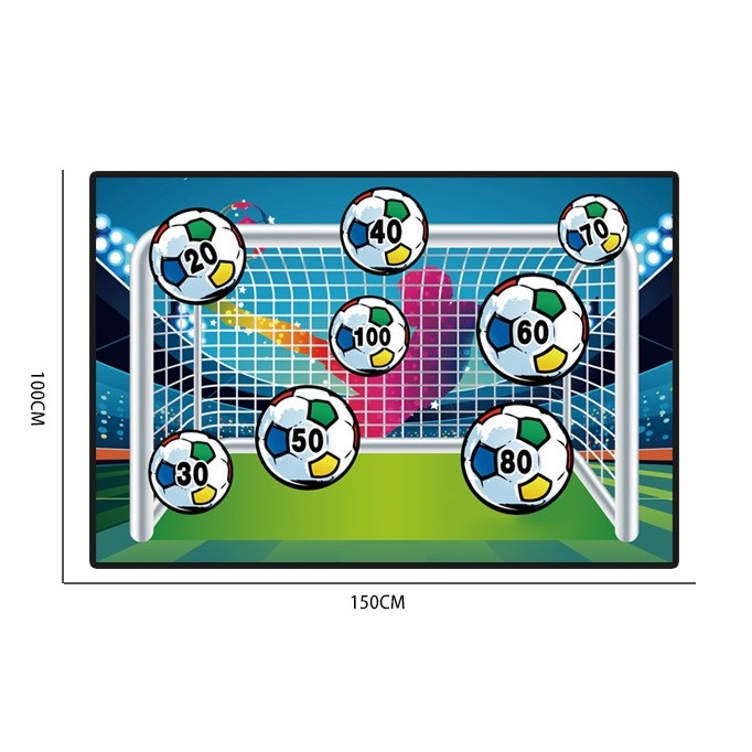 Set de Fotbal , Joc Recreativ pentru Copii, Minge cu Scai, Poarta din Material Textil, 150 x 100 cm, Multicolor - imagine 2