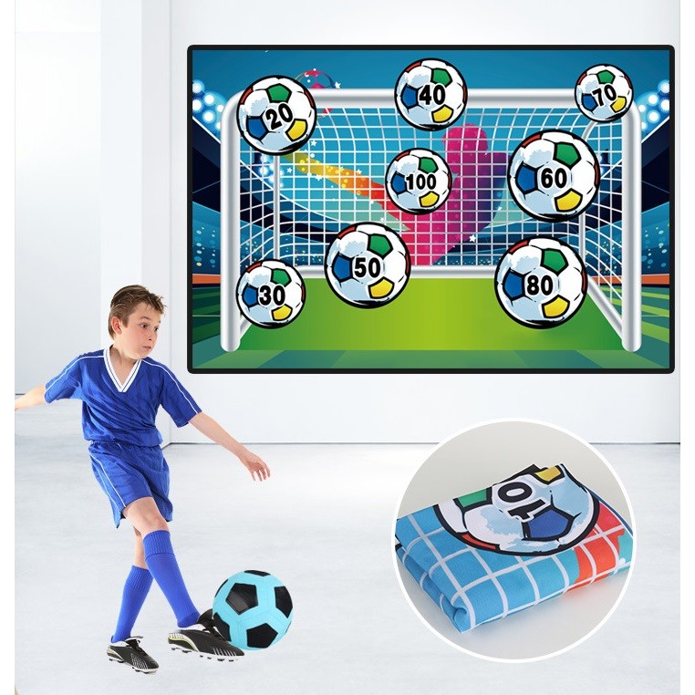 Set de Fotbal , Joc Recreativ pentru Copii, Minge cu Scai, Poarta din Material Textil, 150 x 100 cm, Multicolor - imagine 3