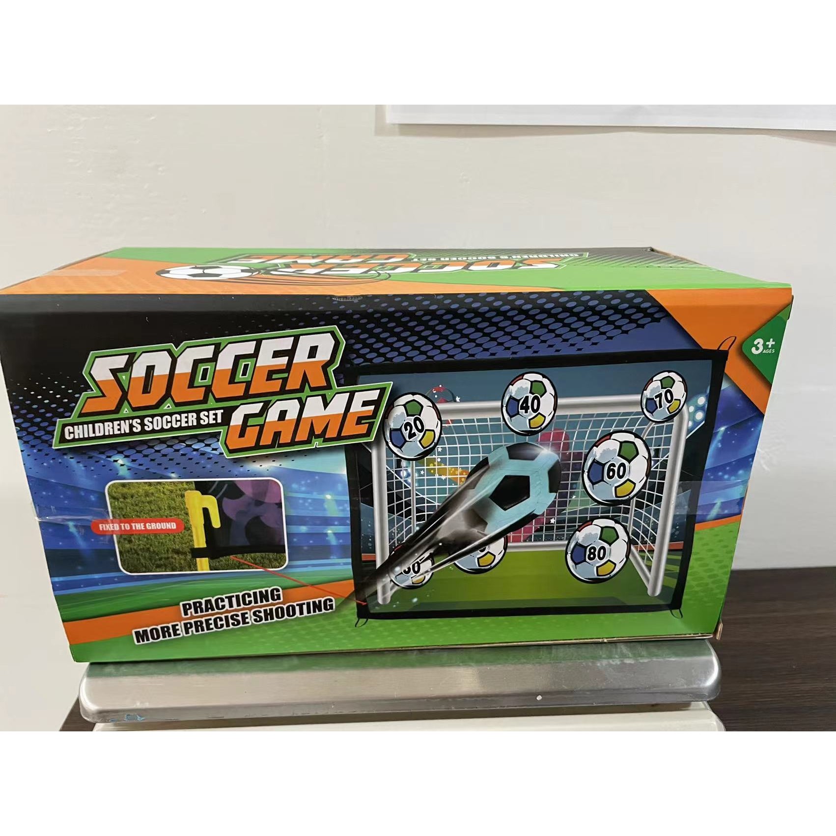 Set de Fotbal , Joc Recreativ pentru Copii, Model Extraterestrii, Minge cu scai, Poarta din Material Textil, 150 x 100 cm - imagine 3