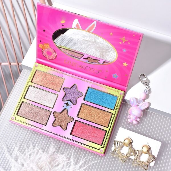 Paleta de Machiaj, KEVIN & COCO, Best Partner, Fard de Pleoape, Breloc si Cercei, 50 culori, 22 x 21 x 5cm - imagine 2