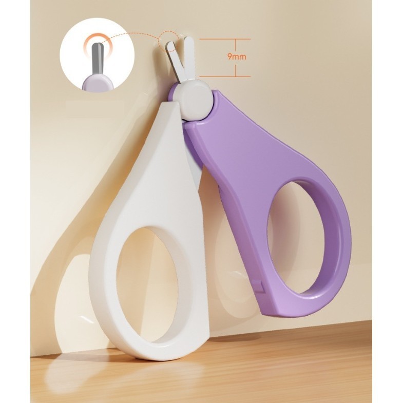 Set 4in1 de Ingrijire Unghii pentru Bebelusi, , Cutie de Depozitare Tip Cerb, 0-6 Ani, 11 x 6 x 11 cm, Mov - imagine 2
