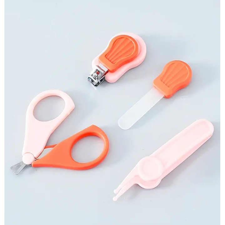 Set Ingrijire Unghii pentru Bebelusi, , Cutie de Depozitare in Forma de Ursulet, 10 x 9.5 cm, Roz - imagine 2