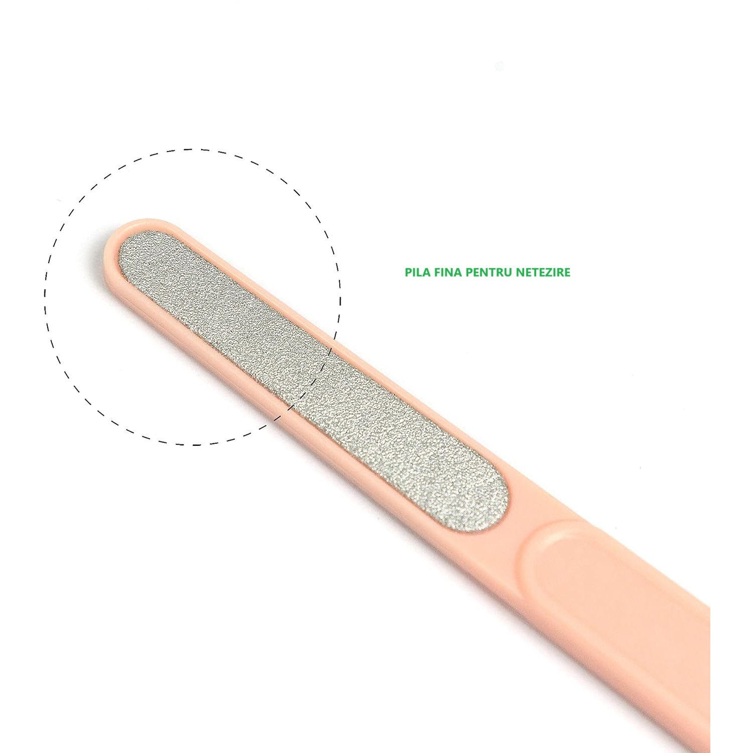 Set 4in1 de Ingrijire Unghii pentru Bebelusi, , Cutie de Depozitare Transparenta, 0-6 Ani, 13.6x8x2 cm, Roz - imagine 3