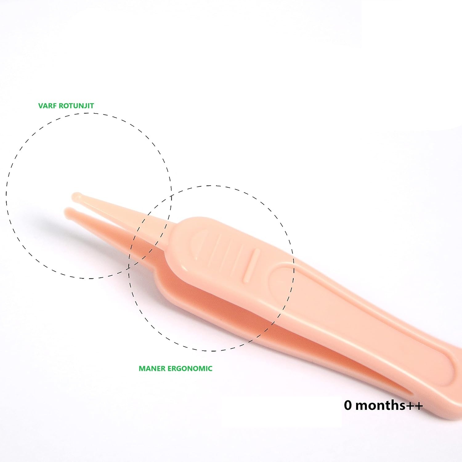 Set 4in1 de Ingrijire Unghii pentru Bebelusi, , Cutie de Depozitare Transparenta, 0-6 Ani, 13.6x8x2 cm, Roz - imagine 4